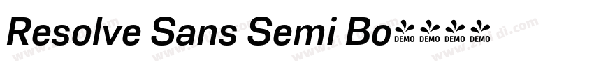 Resolve Sans Semi Bo字体转换
